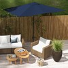 TiramisuBest 9' x 7' Solar LED Lighted Patio Umbrella with Tilt & Crank for Table/Base, Garden, Deck, Backyard, Pool, Beach - White - 2 of 4