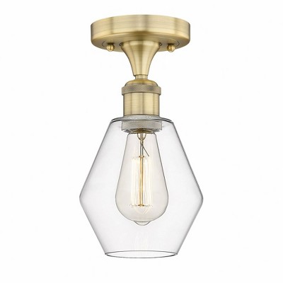 Cindyrella - 1 Light Semi-Flush Mount In Nautiical Style-10.25 Inches Tall and 6 Inches Wide