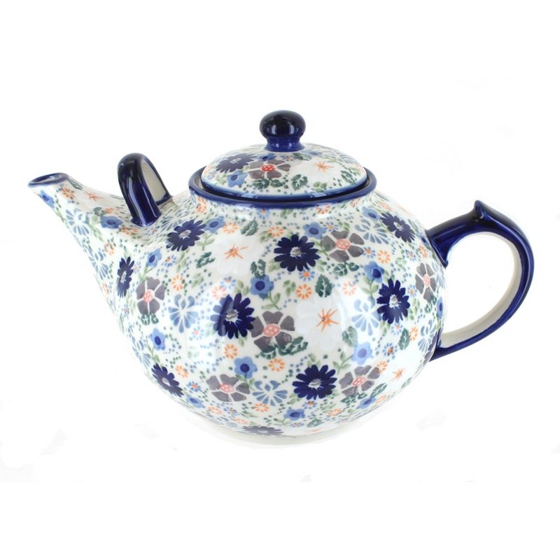 Blue Rose Polish Pottery C001 Manufaktura Large Teapot, 1 of 3