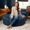 Jaxx Candler Round Couch Ottoman - Oversized Giant Coffee Table & Foot Rest - 2 of 4