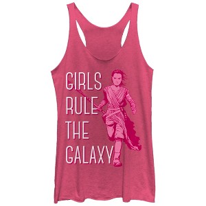 Women's Star Wars The Force Awakens Rey Girls Rule the Galaxy Racerback Tank Top - 1 of 3