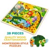 QUOKKA 28 Pieces Wooden Puzzles for Kids 3 4 5 Years Old - 3 of 4