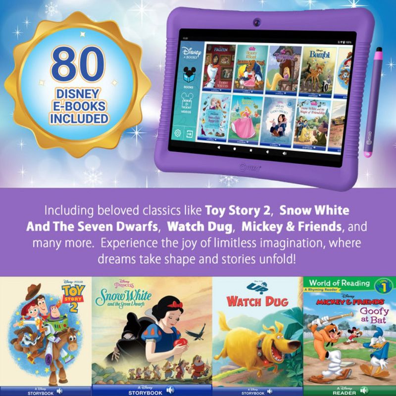 Contixo 10" Android Kids 64 GB Tablet (2023 Model), Includes 80+ Disney Storybooks & Stickers, Kid-Proof Case with Kickstand & Stylus, 4 of 15