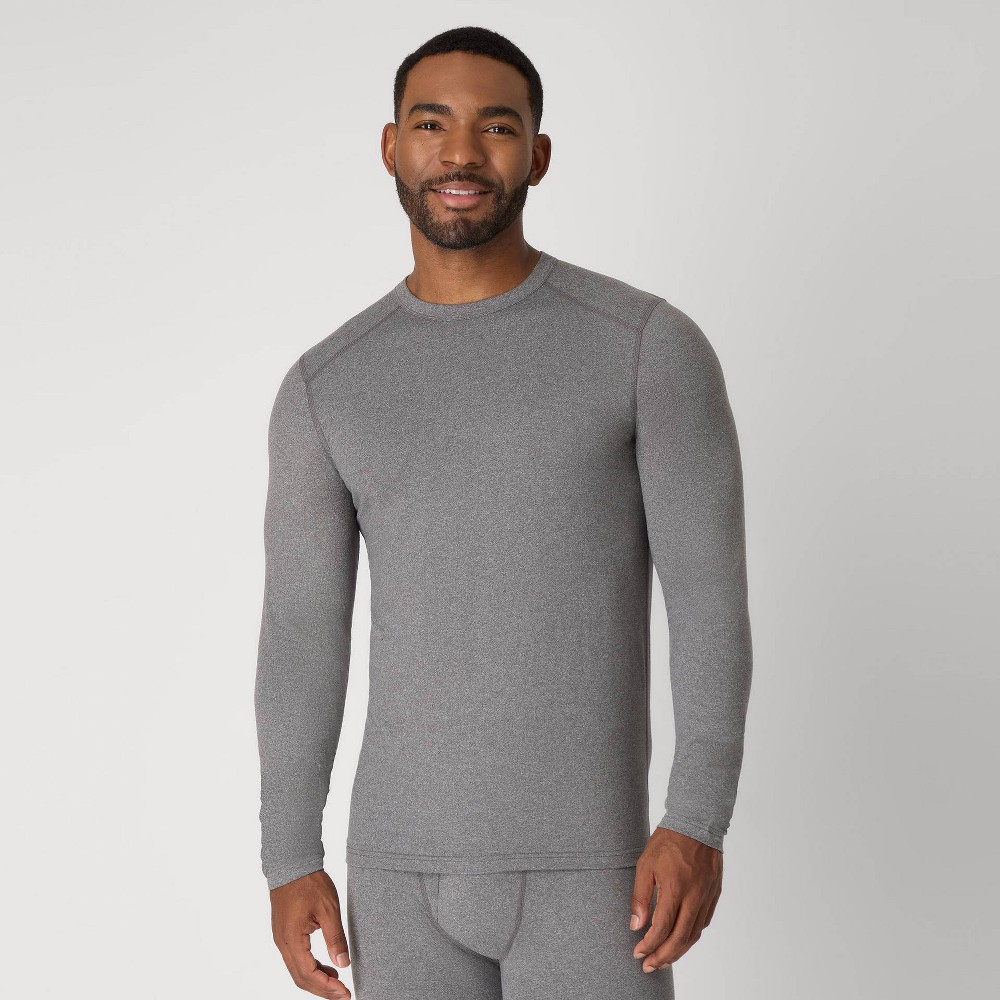 Hanes Men's Thermal Long Sleeve Performance Shirt - Dark Gray S