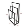 Freestanding Towel Rack Stand, 3 Tier Towel Stand Blanket Rack, Lightweight Chrome Finish Metal Industrial Modern Washcloths Holder for Hand Towels - 3 of 4