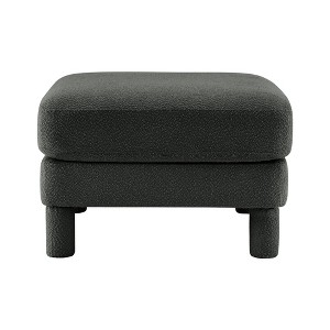 Sapphtopaz Modern Ottoman with Thick Upholstered Foot Stool for Sofa with Wood Cylindrical Legs End of Bed Bench for Living Room,Bedroom - 1 of 4