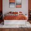 AFI Furnishings AFI Barcelona Full Solid Wood Panel Platform Bed with Twin Trundle in White - 3 of 4