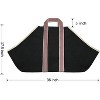 attop Large Canvas Firewood Holder Woodpile Rack Fire Wood Carriers - 2 of 4