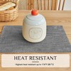 Aoibox Faux Linen Placemats Set of 6, Heat Resistant Double Layered Durable Burlap Farmhouse Place Mats, Non-Slip Washable Rustic Table Mats - 3 of 4
