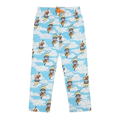Naruto Light Blue Adult Womens Sleep Pants - Comfy Ninja Sleepwear- Medium