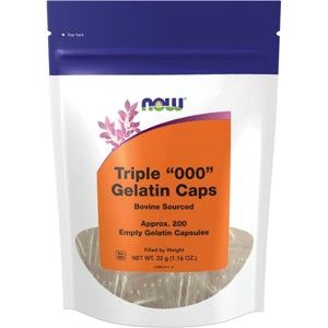NOW Foods Triple "000" Gelatin Caps 200 Ct - 1 of 1