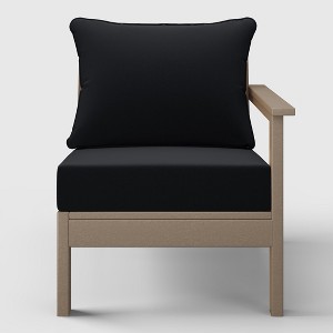 WestinTrends  Avalon Outdoor Patio HDPE Right Arm Facing Sectional Corner Club Chair with Patio Cushions - 1 of 4