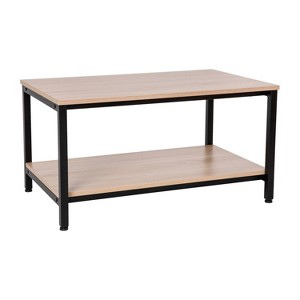 Metal Frame Coffee Table with Storage Driftwood - Merrick Lane - 1 of 4