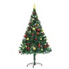 Artificial Pre-lit Christmas Tree with Baubles Green 5 ft - 4 of 4