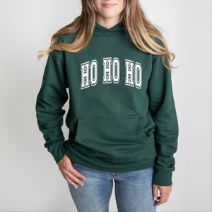 Simply Sage Market Ho Ho Ho Varsity Thick Outline Hoodie - 1 of 3