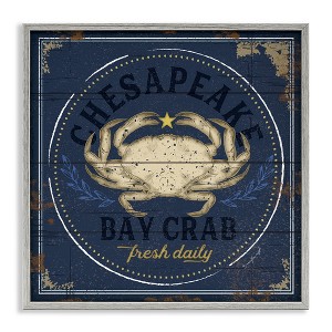 Stupell Industries Vintage Chesapeake Bay Crab Framed Giclee Art - 1 of 4