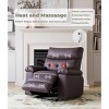 27" Oversized Wide Recliner Chair - Heat and Massage, Faux PU Leather Large Manual Recliner, Lazy Chair with 1.5X Sponge Comfort Arm and Back - 3 of 4