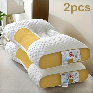 Kumasinova 1PC/2PCS 3D Knit Cotton Massage Pillows,Orthopedic Bed Pillows for Neck and Shoulder Pain Relief,Best Pillows for Sleeping with Memory Foam - 1 of 4