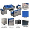 XIZZI 9PCS Patio Furniture Set with Sectional Sofa, All Weather PE Wicker Conversation Couch Set with Swivel Rocking Chairs and Side Table - 4 of 4