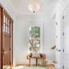 LLHZSY 3-Light Glass Ceiling Light Flush Mount Fixture 15 9/10"W-Gold - 4 of 4