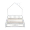 Okak Twin/Full House Floor Platform Bed with Guardrails,Solid Wood Bed Frame for Kids,Teens,No Spring Box Needed - 4 of 4
