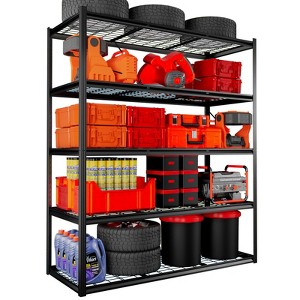 Adjustable Hidden Column Heavy Duty Metal Shelving Unit - 1 of 4
