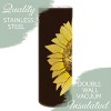 Glitzy and Glamorous Golden Glittered Sunflower with Butterfly 20 ounce Stainless Steel Travel Tumbler with Lid For Your On The Go Beverages - 3 of 4