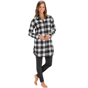 Collections Etc Plaid Flannel Tunic & Leggings - 1 of 3