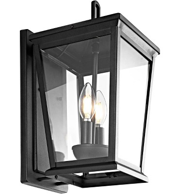 Elegant Morla Black Iron Outdoor Wall Lantern