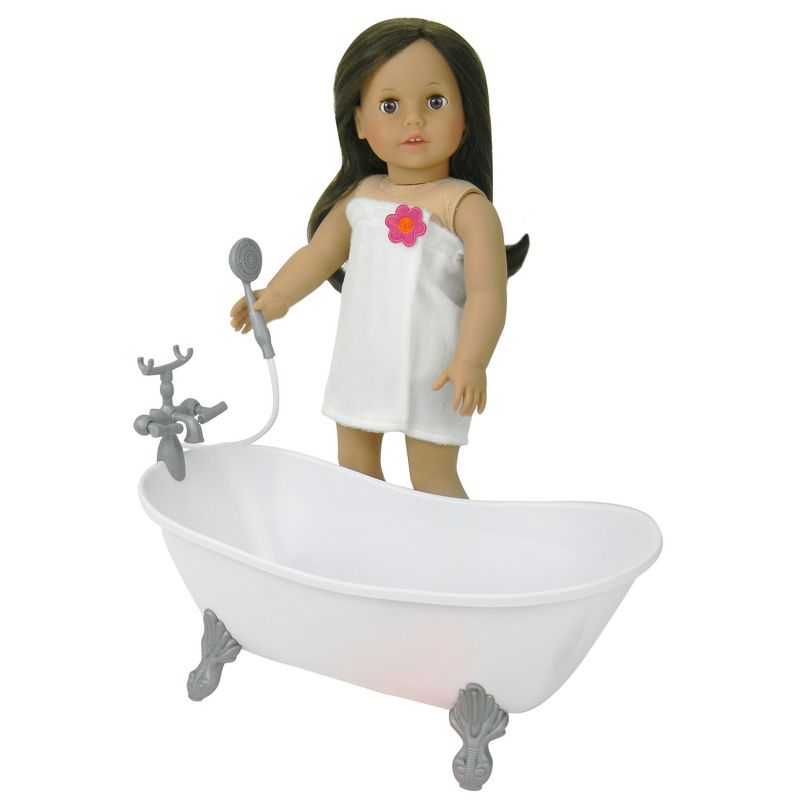 Sophia’s Classic Clawfoot Bathtub Pretend Furniture for 18" Doll, 4 of 6