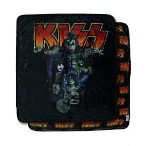 KISS Blanket Rock Legends Double-Sided Silk Touch Throw 50" X 60" Multicolored - 1 of 4
