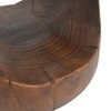 Lyngins Round Outdoor End Tables, Wood-Effect MGO Outdoor Side Table, Hollow Base Patio End Table for Outside or Indoor Use - 4 of 4