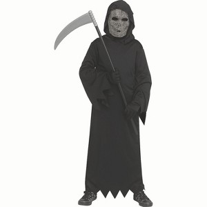 Fun World Kids' Rhinestone Reaper Mask with Robe Costume - 1 of 2