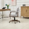 Computer Chair Office Chair, Adjustable Swivel Chair Fabric Seat, Boucle Accent Chairs with Arms, Sitting Oversized Chair for Living Room-The Pop Home - 3 of 4