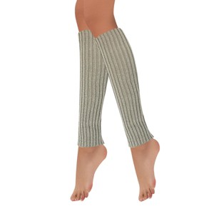 Wrapables 80's Style Neon Fluorescent Ribbed Leg Warmers, Light Gray - 1 of 4