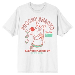 Scooby Doo Scooby Snacks Keep On Snackin' On Men's White T-shirt - 1 of 1