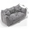 Aukfa Bean Bag Sofa Chairs Loveseat, Oversized Bean Bag Couch,  Lazy Floor Sofa Chair with Two Pillows for Living Room, Bedroom, Apartment - 3 of 4