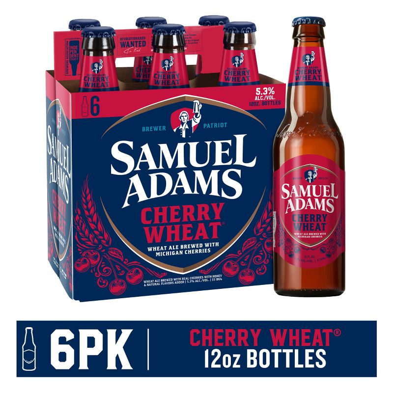 Samuel Adams Cherry Wheat Beer - 6pk/12 fl oz Bottles, 4 of 8