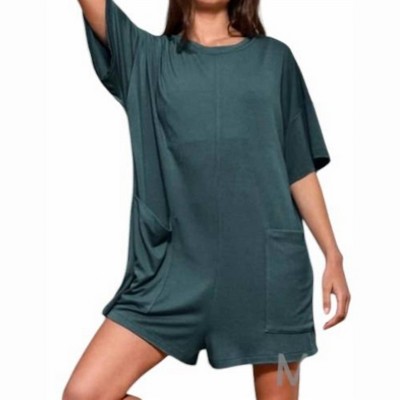 Women's Oversized Solid Romper - BUCKETLIST