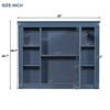 36" Modern Bathroom Vanity with Top Sink, Royal Blue Mirror Cabinet, 2 Soft Close Doors and 2 Drawers, Blue - ModernLuxe - image 4 of 4