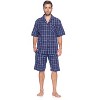 Ashford & Brooks Mens Woven Short Sleeve Pajama Shorts Set - 2 of 4