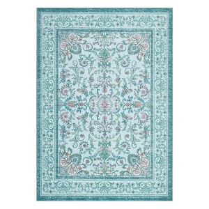 Coolmee Washable Vintage Floral Boho Area Rug for Living Room Non Slip Soft Low Pile Thin Floor Carpet for Bedroom, Dining Room - 1 of 4