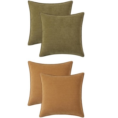 REGALWOVEN 4 Pcs Solid Chenille Soft Couch Throw Pillow Covers for Sofa Living Room Home Decor 20 x 20 Inch
