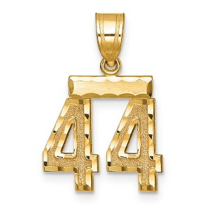 Black Bow Jewelry 14k Yellow Gold, Varsity Collection, Small D/C Pendant Number 44 - 1 of 3