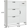 QingMoon Shoe Cabinet with 4 Doors & 1 Drawer, Freestanding Storage Organizer, Narrow Shoe Rack with Adjustable Shelves for Entryway, Hallway - 4 of 4