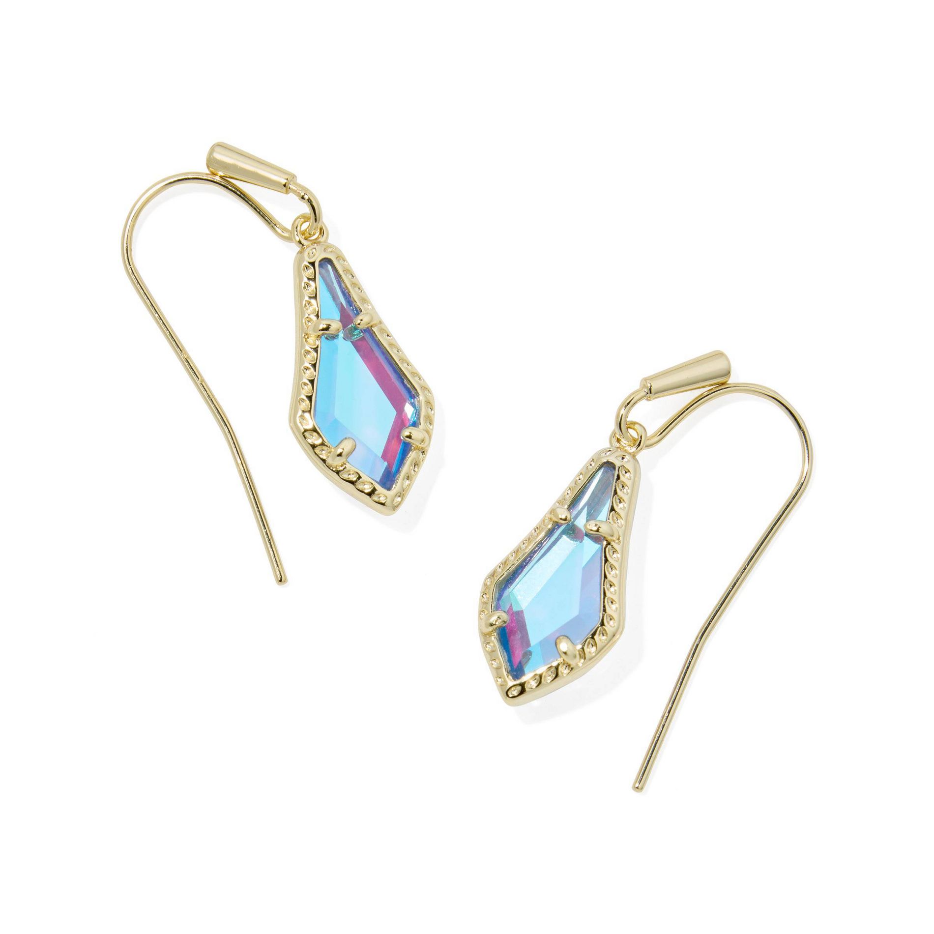 Kendra Scott Jesse Small Drop Earrings - Light Blue Dichroic Glass