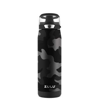 Zulu Ace Vacuum Insulated Stainless Steel Water Bottle with Removable Base - Leak Proof Lid - Antimicrobial Spout, 24 oz, Yucca