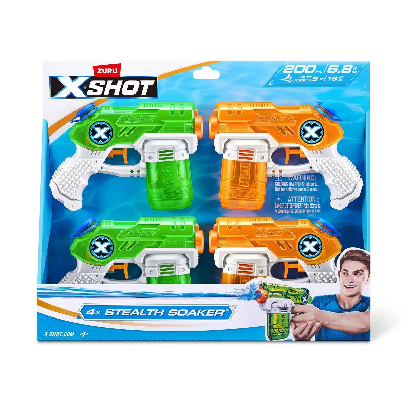 X-Shot Water Stealth Soaker - 4pk, 2 of 11