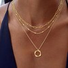 HTUTWOO Necklace for Women 18k silver Chain Necklaces Dainty Layered Necklaces,Simple Stackable Pendant Necklaces Jewelry for Women - 2 of 4