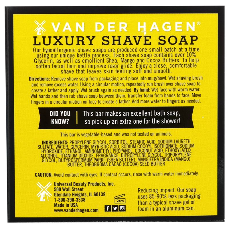 Van der Hagen Scented Luxury Shave Soap - 3.5oz, 3 of 6